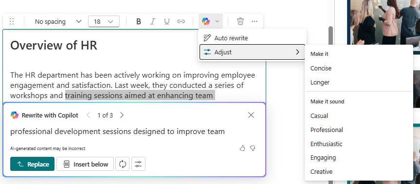 Creating and Authoring SharePoint Pages with Copilot – Enabling the ...